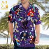 Donald Duck Floral Full Printing Unisex Hawaiian Shirt And Beach Short – Blue