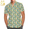 Donald Duck Floral Full Printing Unisex Hawaiian Shirt And Beach Short – Blue