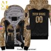 Camouflage Skull New York Yankees American Flag Street Style Unisex Fleece Hoodie