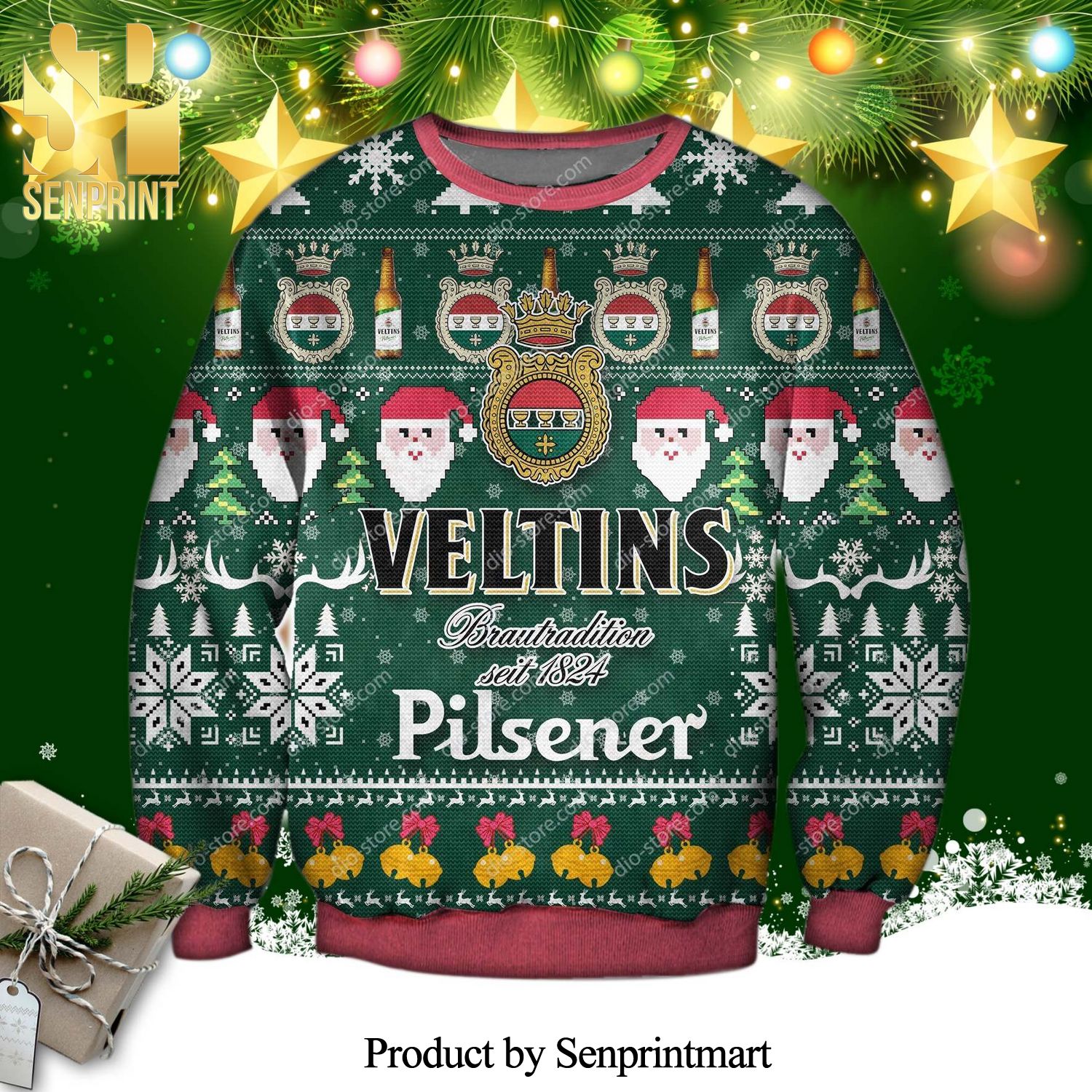Veltins Pilsener Beer Knitted Ugly Christmas Sweater