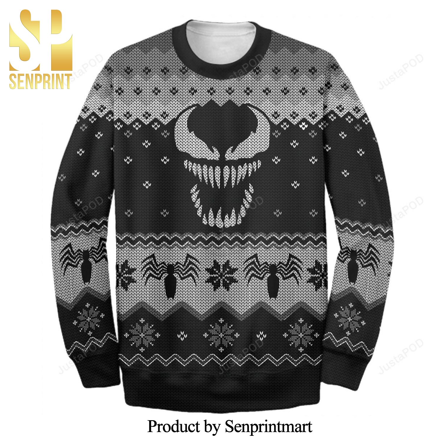 Venom Dc Mask Knitted Ugly Christmas Sweater