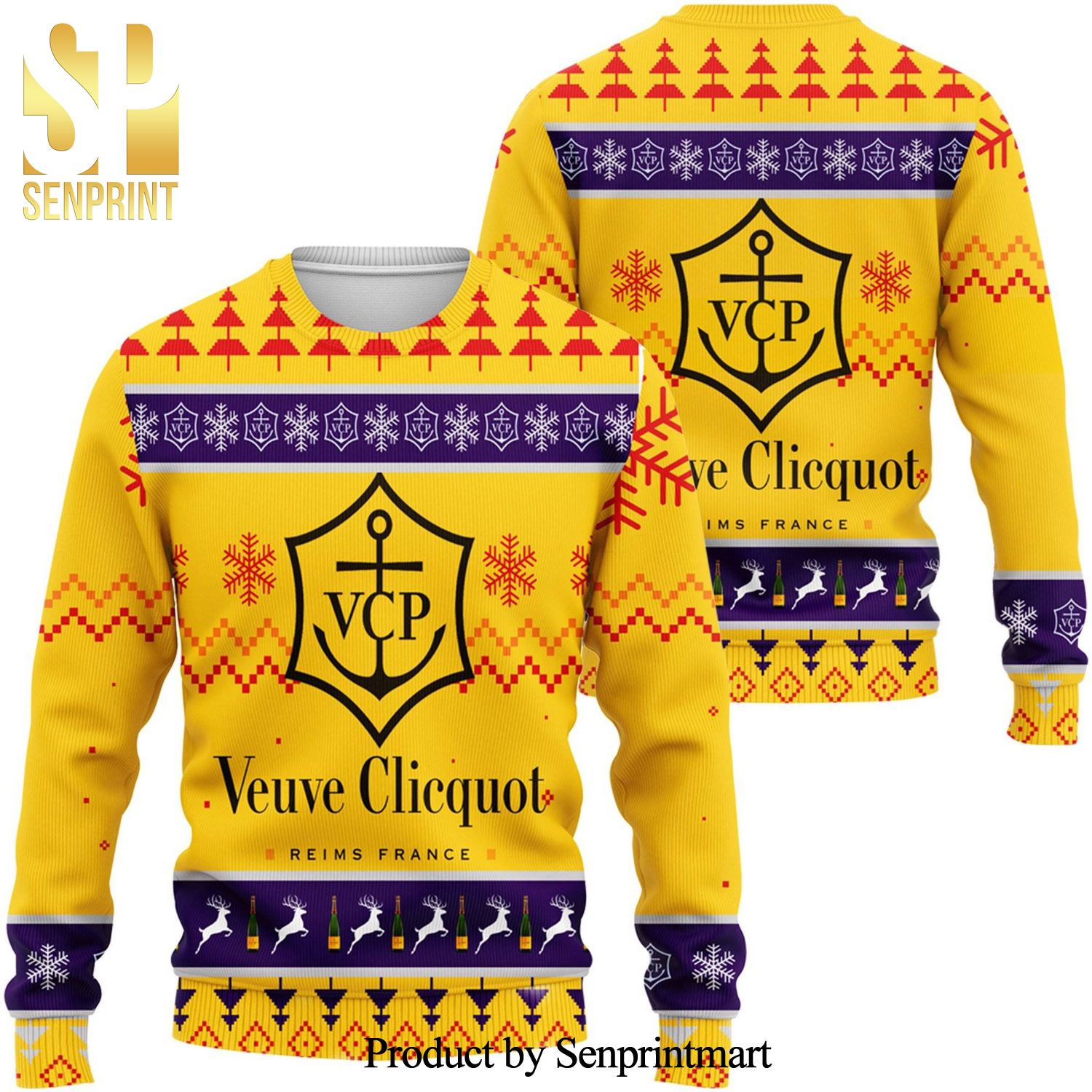 Veuve Clicquot Knitted Ugly Christmas Sweater