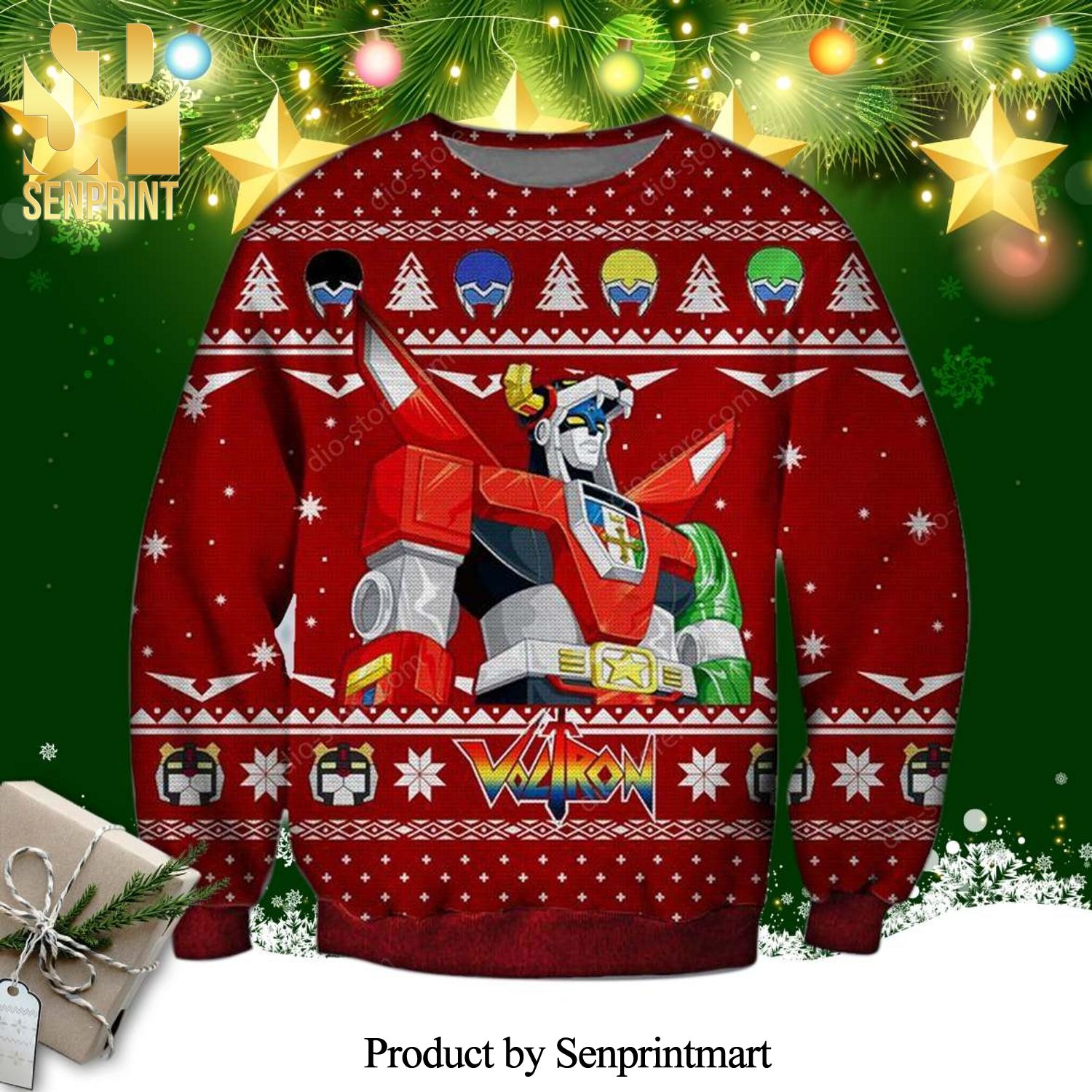 Voltron Legendary Defender Manga Anime Knitted Ugly Christmas Sweater