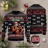 Well Hung Just Like Me Knitted Ugly Christmas Sweater