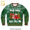 Welcome To The North Swole Gym Santa Knitted Ugly Christmas Sweater