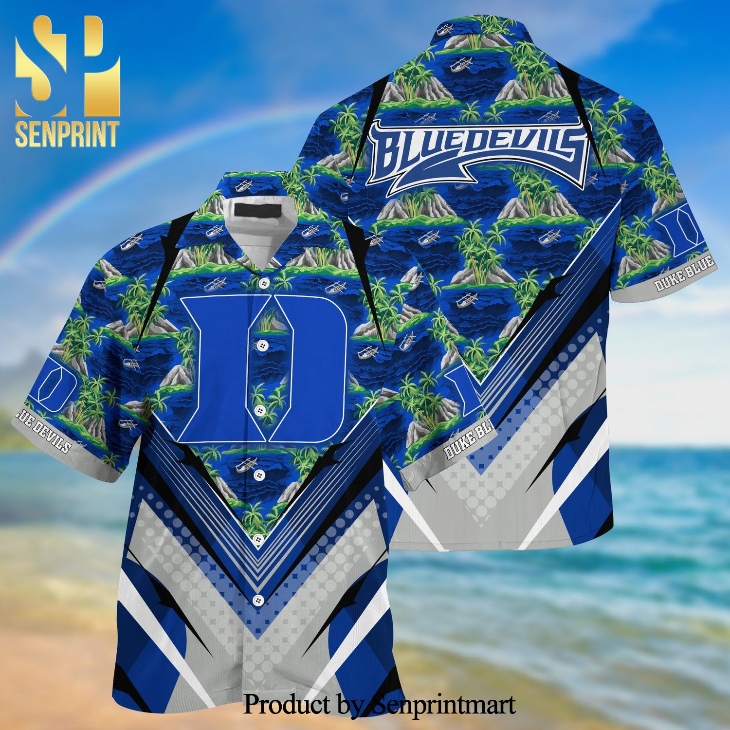 Duke Blue Devils Summer Hawaiian Shirt And Shorts For Sports Fans This Season