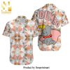 Dumbo The Flying Elephant Sketch Disney Cartoon Graphics Full Printing Hawaiian Shirt – Blue