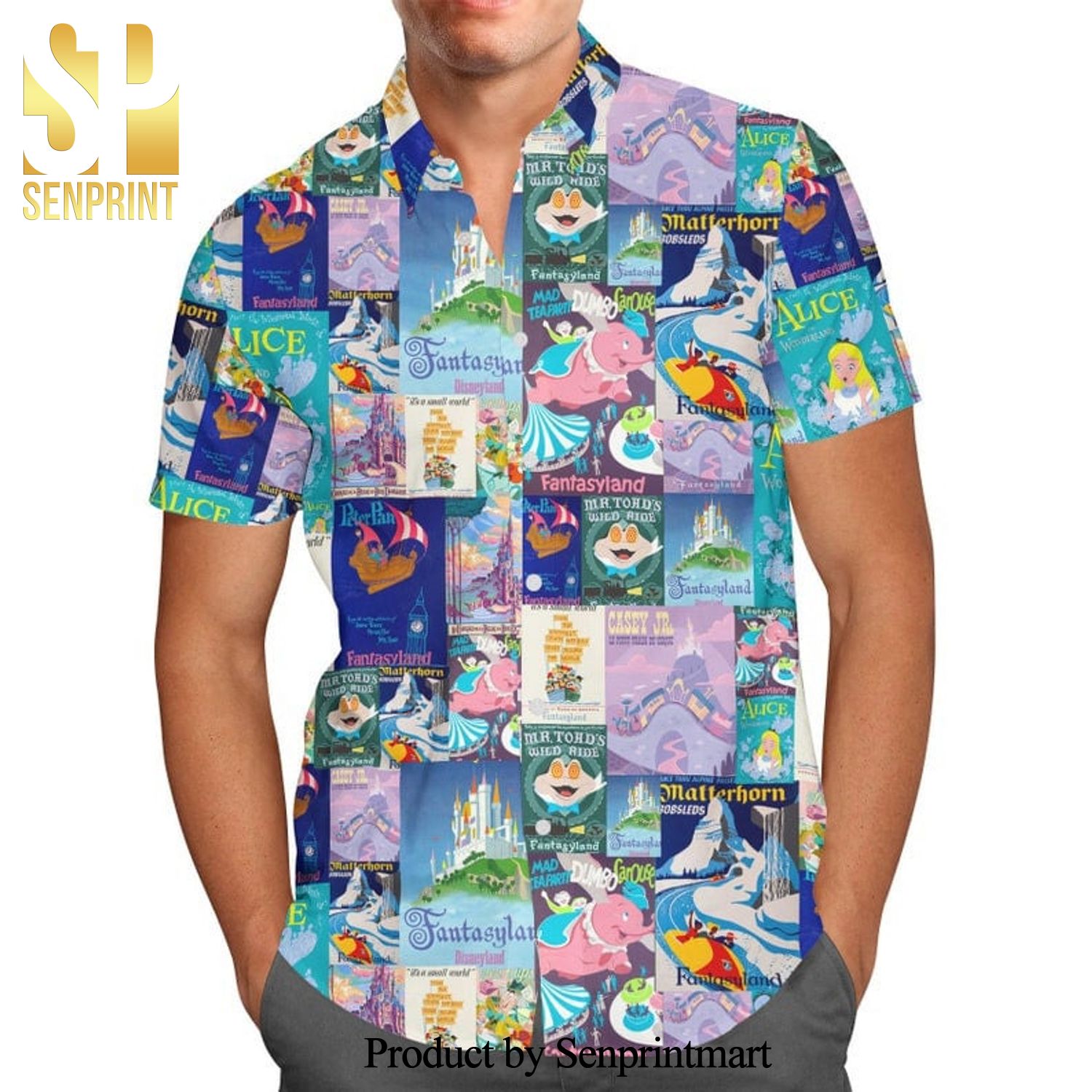 Fantasyl And Disney Cartoon Graphics Full Printing Hawaiian Shirt