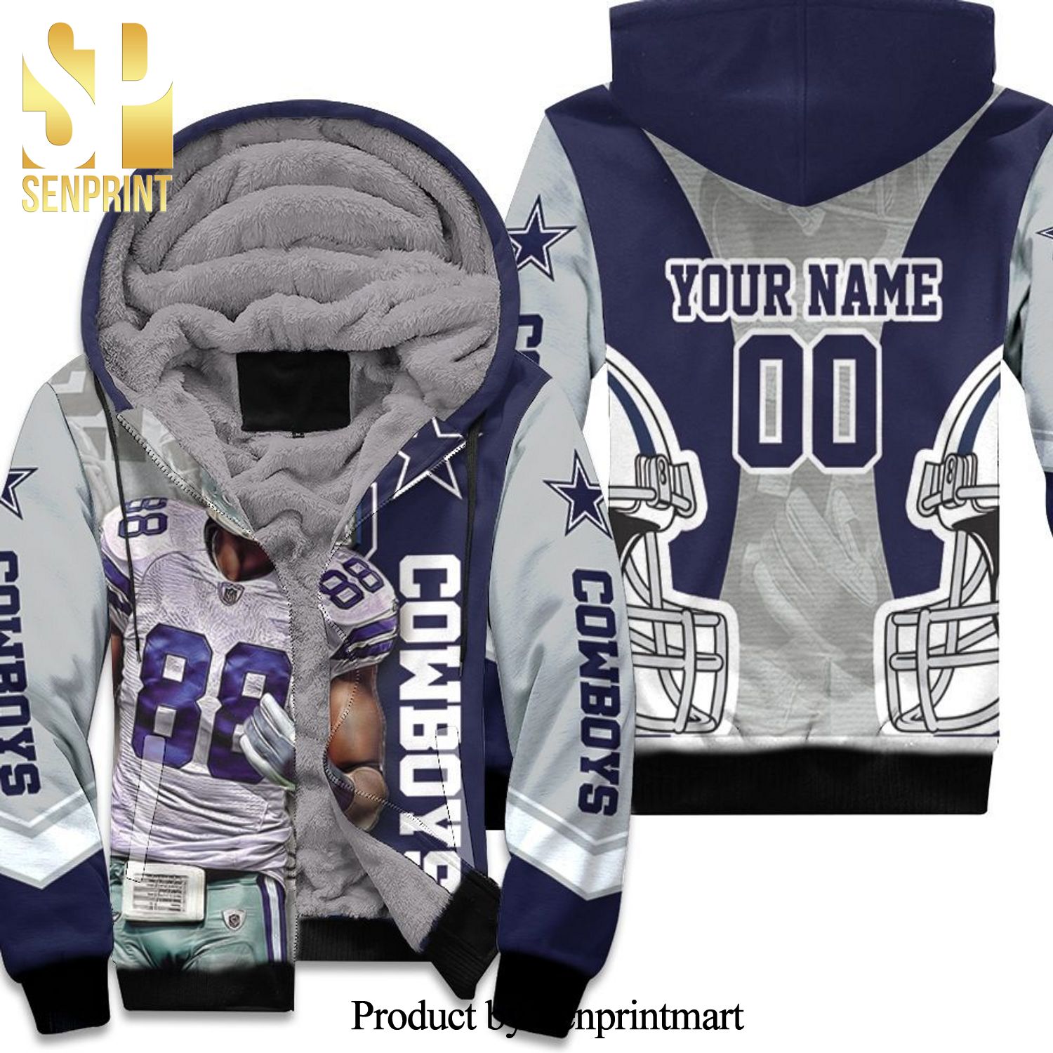 Ceedee Lamb 88 Dallas Cowboys Nfc East Champions Super Bowl Personalized Best Combo All Over Print Unisex Fleece Hoodie