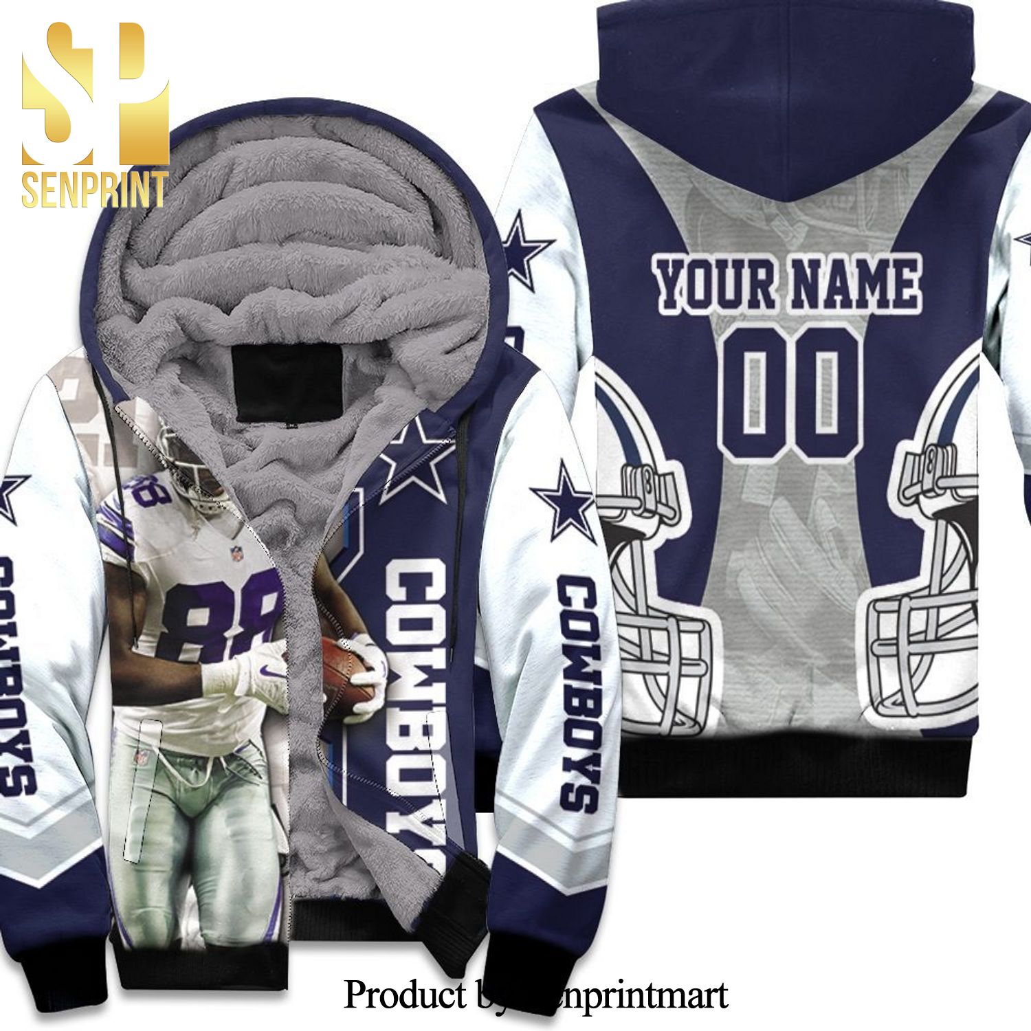 Ceedee Lamb 88 Dallas Cowboys Super Bowl Nfc East Champions Personalized Cool Version Full Print Unisex Fleece Hoodie