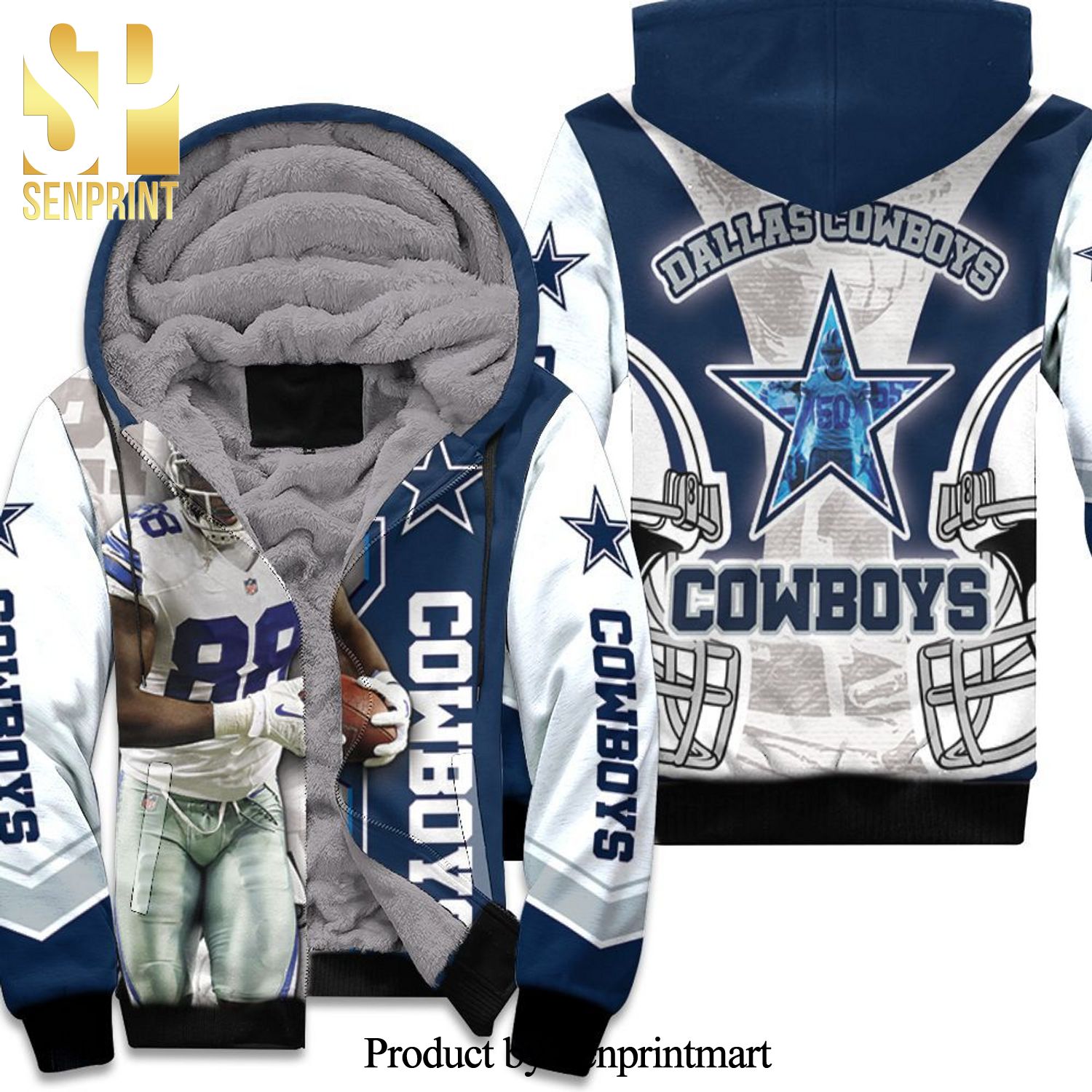 Ceedee Lamb 88 Dallas Cowboys Super Bowl Nfc East Division Champions Best Combo Full Printing Unisex Fleece Hoodie
