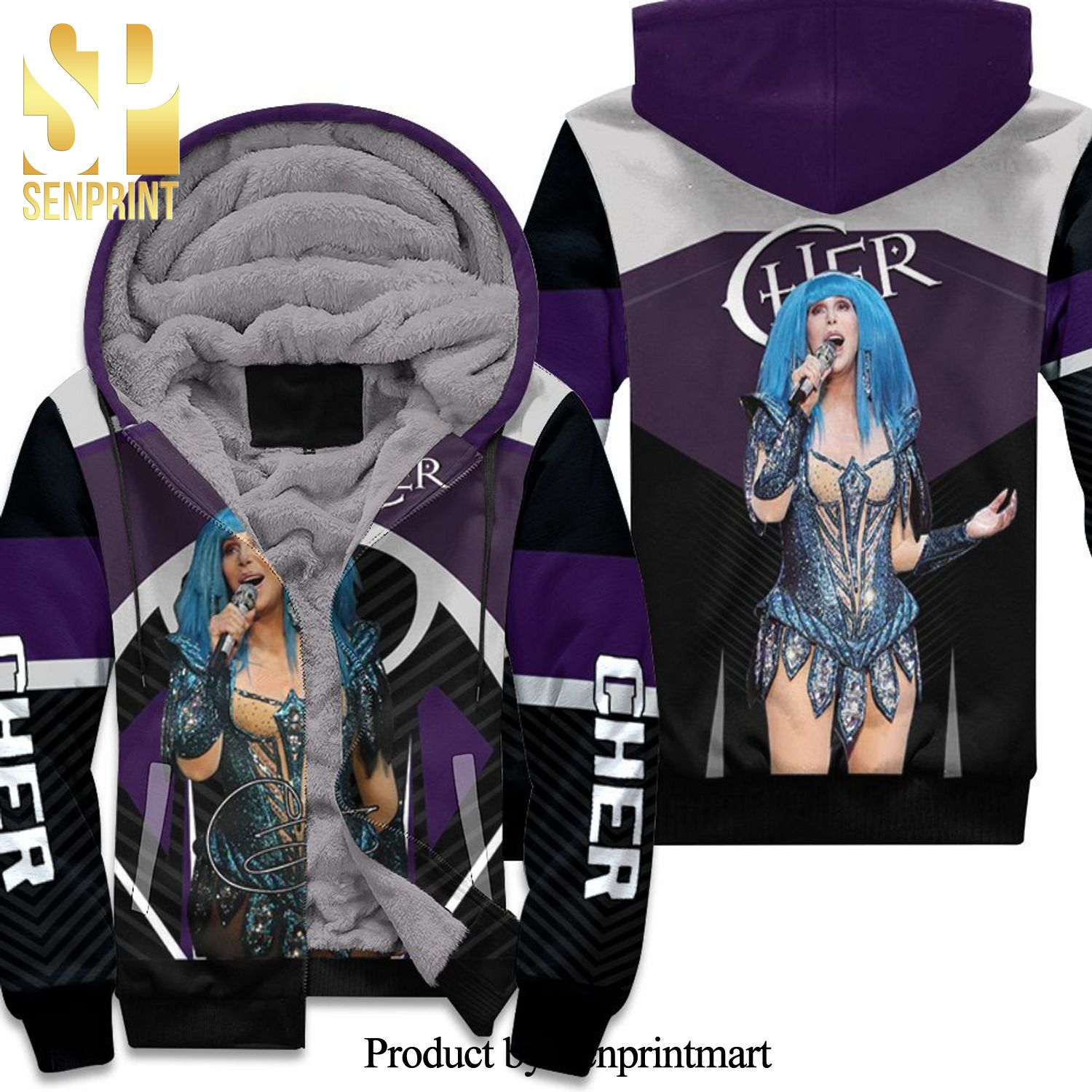 Cher Legend Signer Signed Best Outfit 3D Unisex Fleece Hoodie