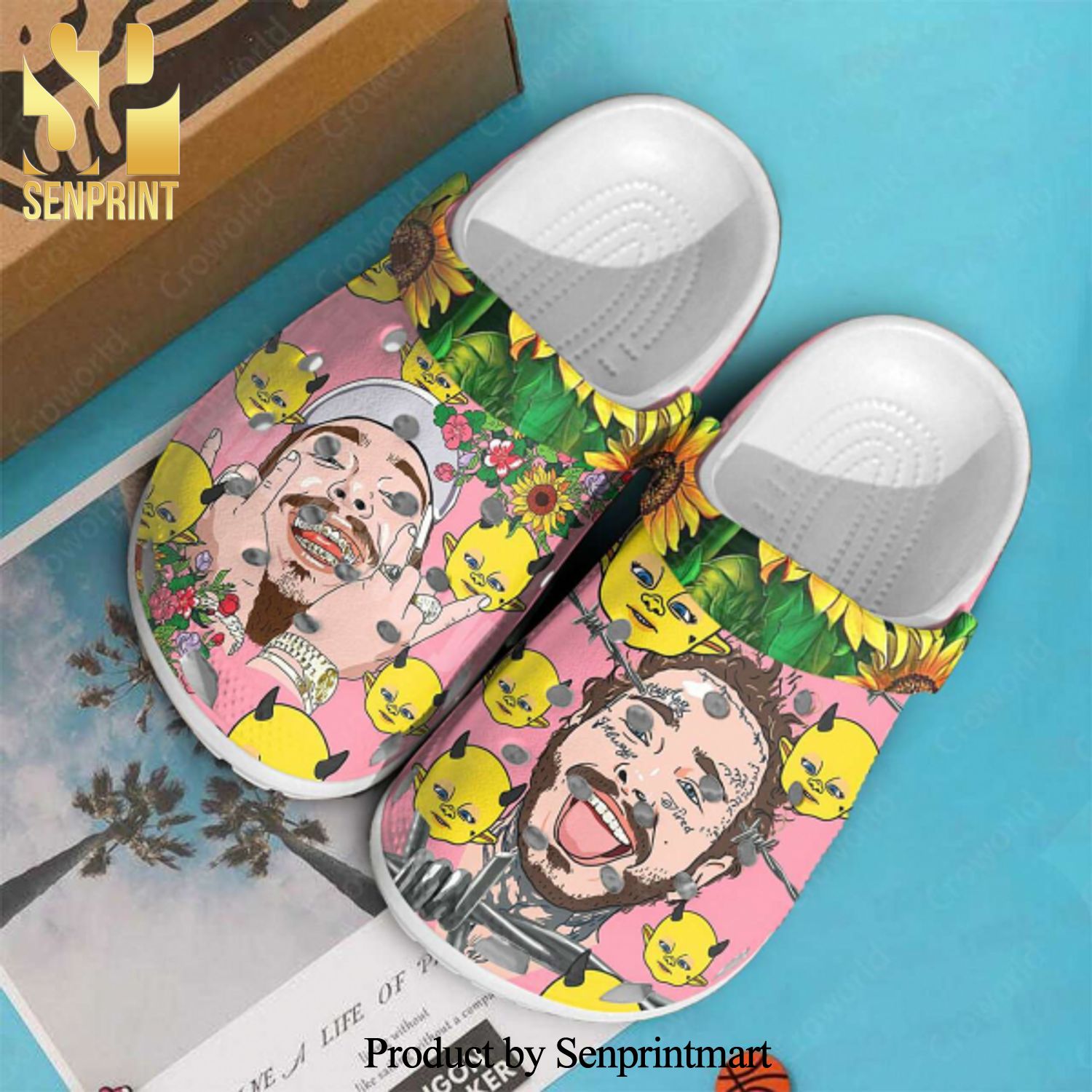 Post Malone Crocband Clogs Cool Hippie Hypebeast Fashion Crocs Crocband