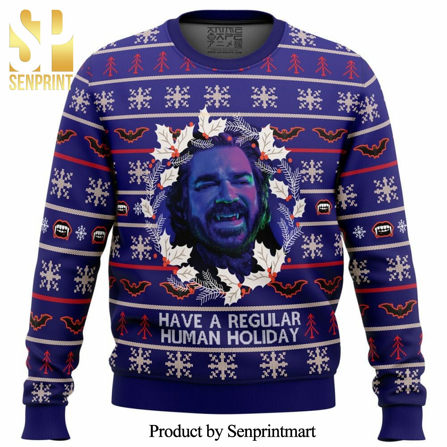 What We Do In The Shadows Have A Regular Human Holiday Knitted Ugly Christmas Sweater