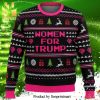 Wonder Woman Logo DC Snowflakes Pattern Knitted Ugly Christmas Sweater