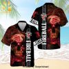 Fireball Cinnamon Whisky Mickey Mouse Full Printing Aloha Summer Beach Hawaiian Shirt And Beach Shorts – Orange