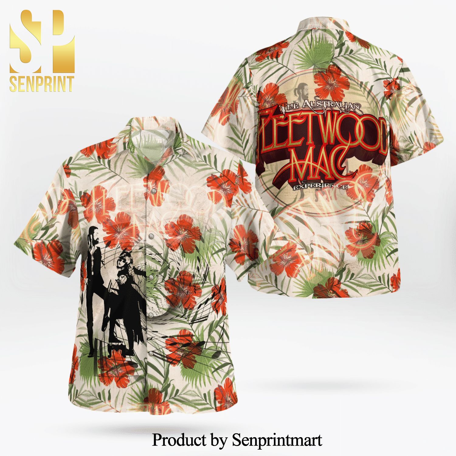 Fleetwood Mac Rock Band And Full Printing Flowery Aloha Summer Beach Hawaiian Shirt