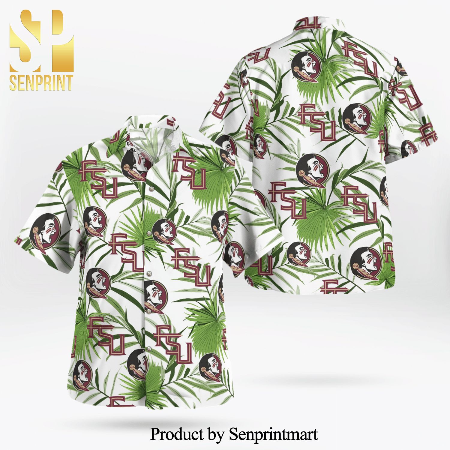 Florida State Seminoles Logo Full Printing Flowery Aloha Summer Beach Hawaiian Shirt