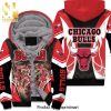 Chicago Bulls NBA Fans Skull Full Printing Unisex Fleece Hoodie