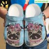 Pug Love Flower All Over Printed Crocs Shoes