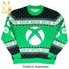 Wrapping Present Team Elf Gricnh Snowflake Knitted Ugly Christmas Sweater