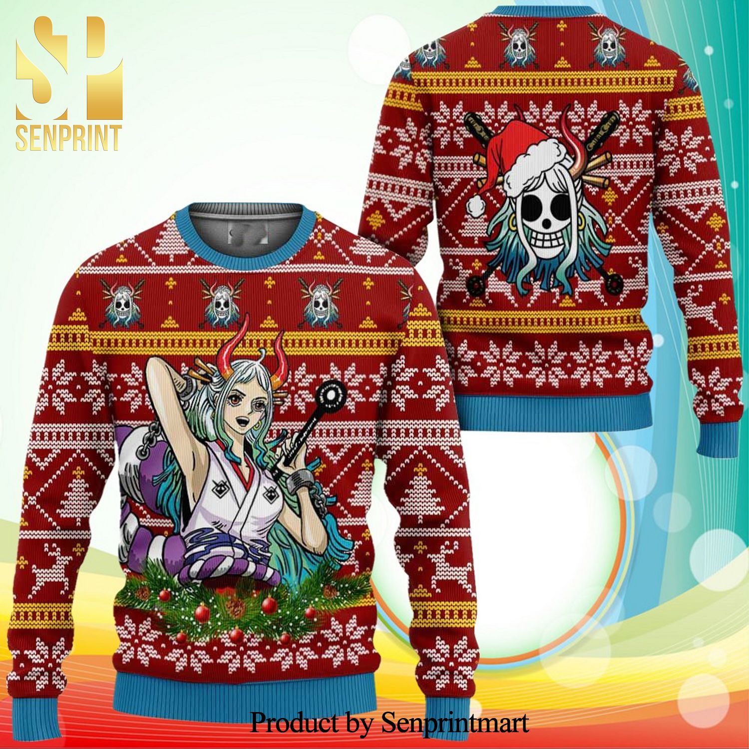 Yamato One Piece Anime Knitted Ugly Christmas Sweater