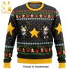 Yu Yu Hakusho Ghost Fighter Chibi Characters Knitted Ugly Christmas Sweater