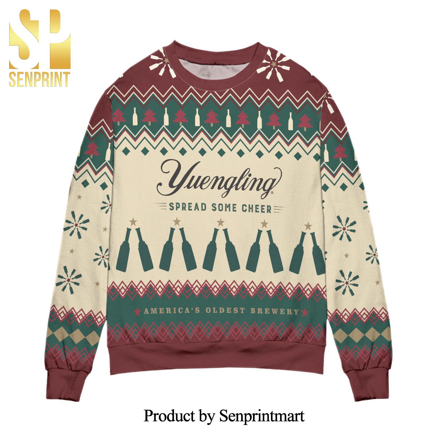 Yuengling Spread Some Cheer Knitted Ugly Christmas Sweater