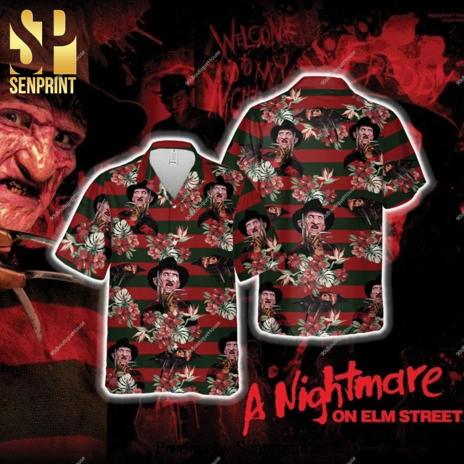 Freddy Krueger A Nightmare On Elm Street Full Printing Hawaiian Shirt