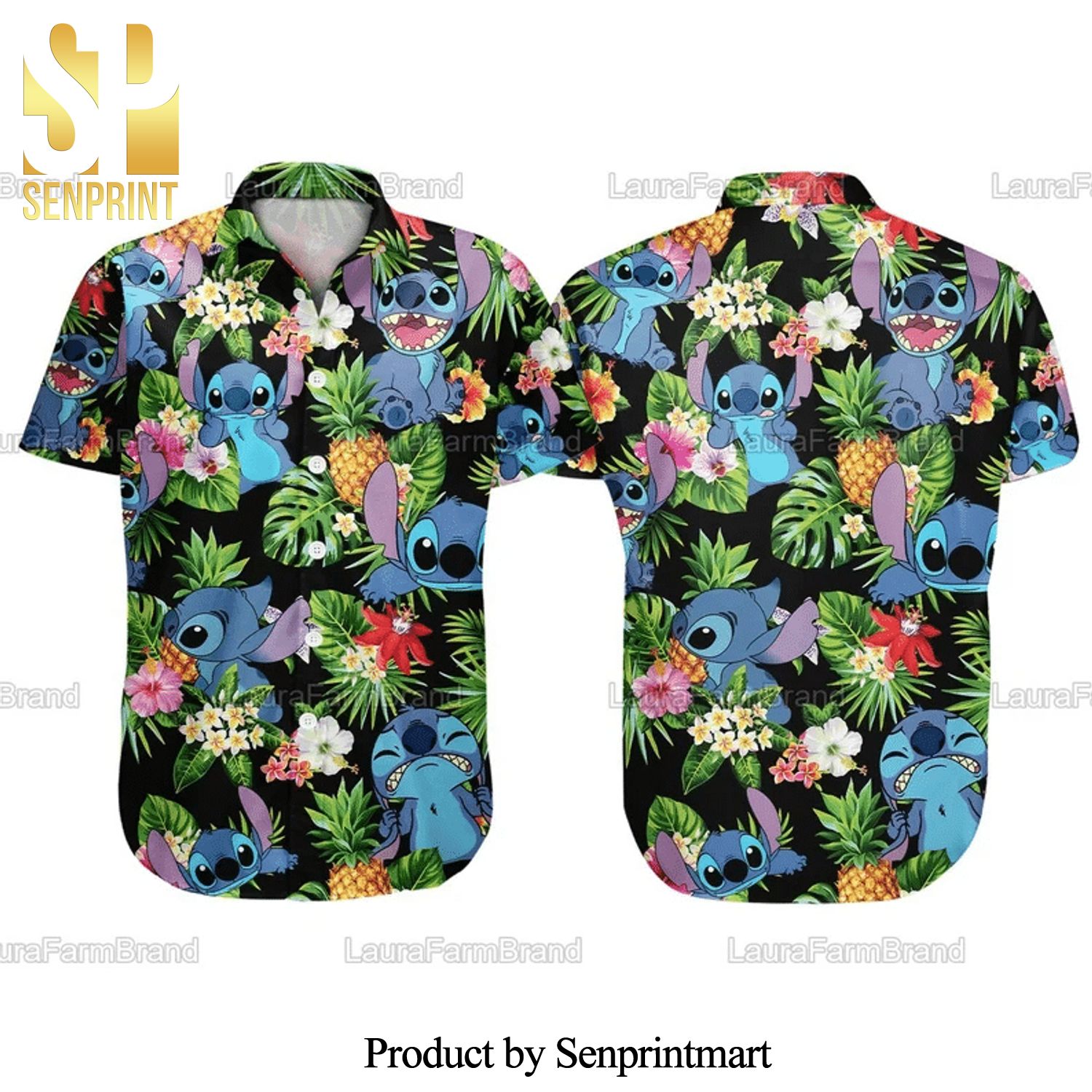 Funny Stitch Tropical Full Printing Hawaiian Shirt