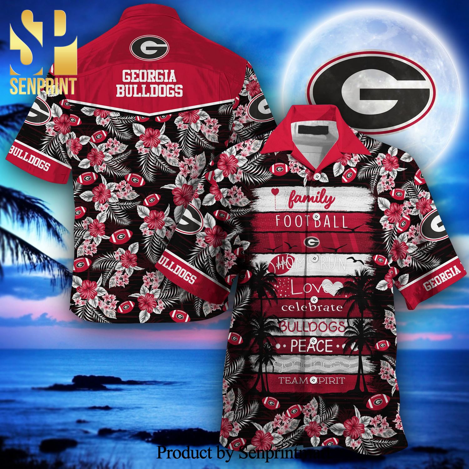 Georgia Bulldogs 3D Full Printing Hawaiian Shirt New Gift For Summer