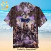 Gibson’s Gin Palm Tree Pattern Full Printing Aloha Summer Beach Hawaiian Shirt – White Blue