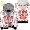 Christmas Gnomes Dolphins Full Printing Unisex Fleece Hoodie