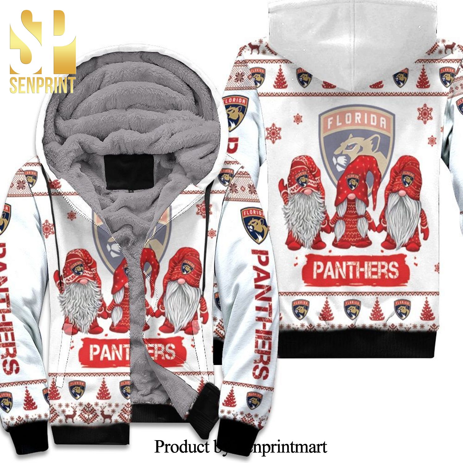 Christmas Gnomes Florida Panthers Hot Fashion Unisex Fleece Hoodie