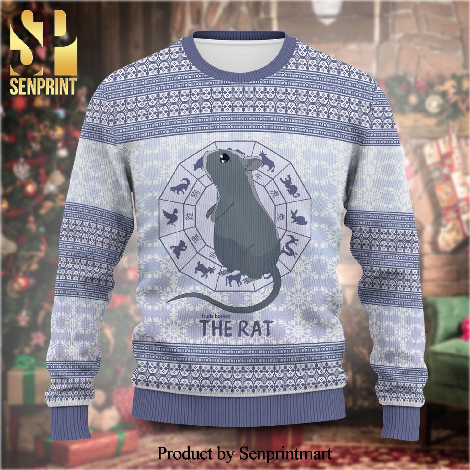 Yuki Sohma The Rat Of The Zodiac Fruits Basket Manga Anime Knitted Ugly Christmas Sweater