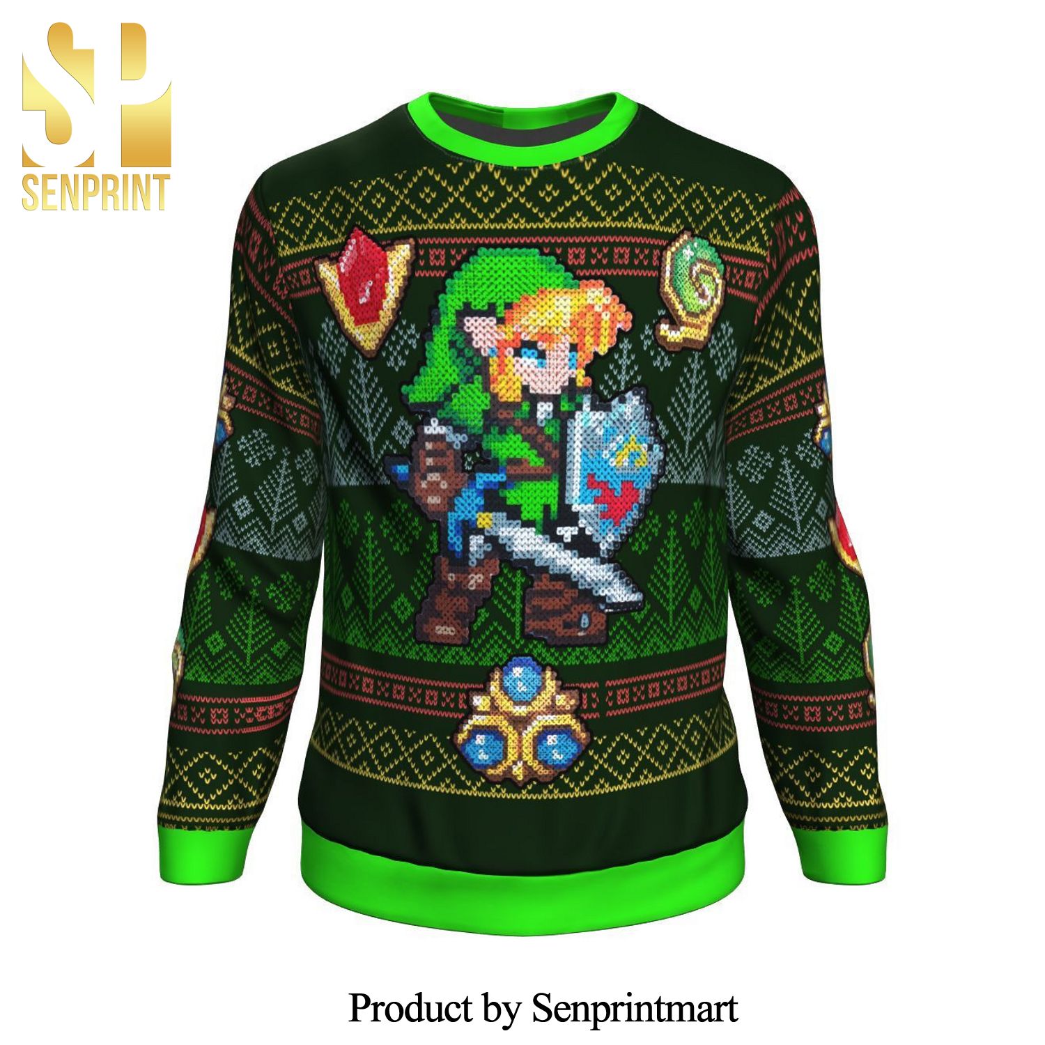 Zelda Link The Legend Of Zelda Premium Knitted Ugly Christmas Sweater