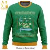 Bigfoot Through Snow Chirtmas Gifts Full Printing Wool Knitted Ugly Christmas Sweater