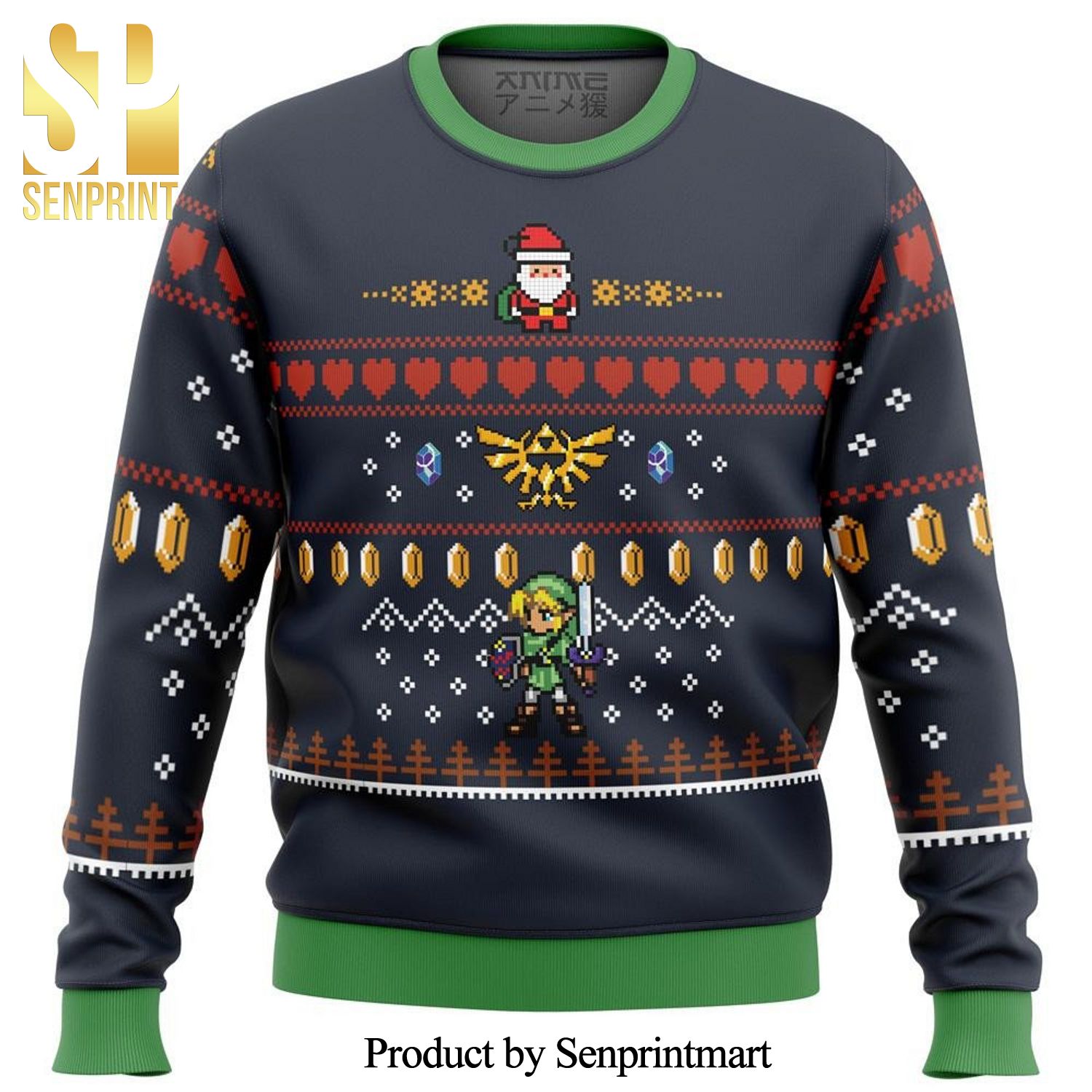 Zelda Santa Link Premium Knitted Ugly Christmas Sweater