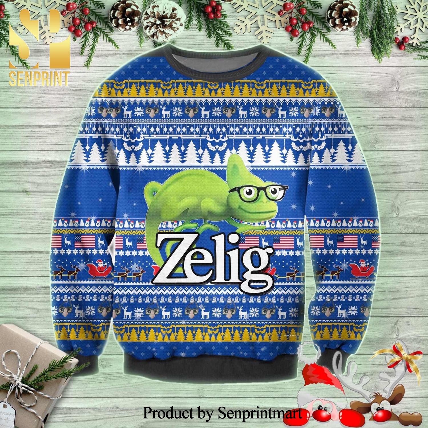 Zelig Knitted Ugly Christmas Sweater