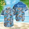 Goofy Dog Disney Cartoon Graphics Leaves Pattern Full Printing Hawaiian Shirt