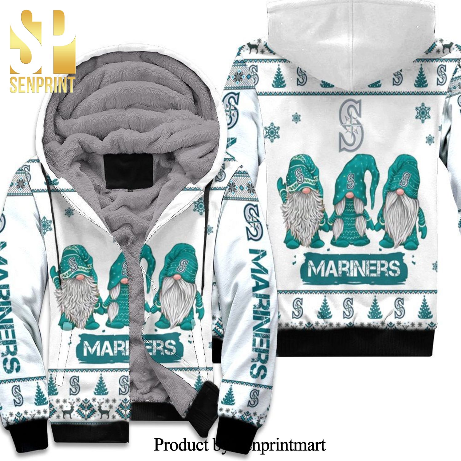 Christmas Gnomes Seattle Mariners New Fashion Unisex Fleece Hoodie