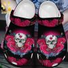 Roses Skullcap Butterfly Cool Gift For Lover 3D Crocs Unisex Crocband Clogs