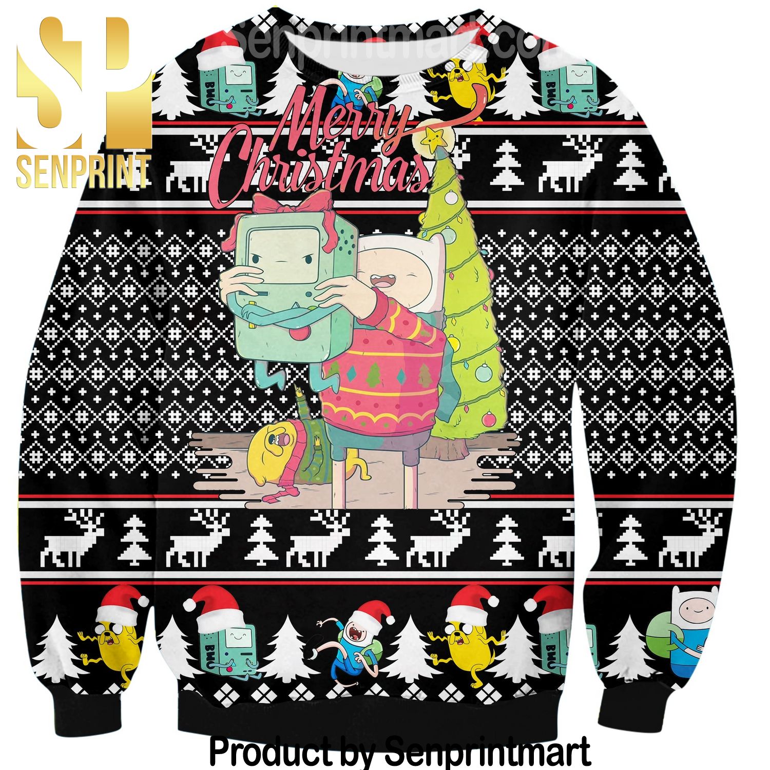 Adventure Time Holiday Time All Over Print Ugly Xmas Sweater