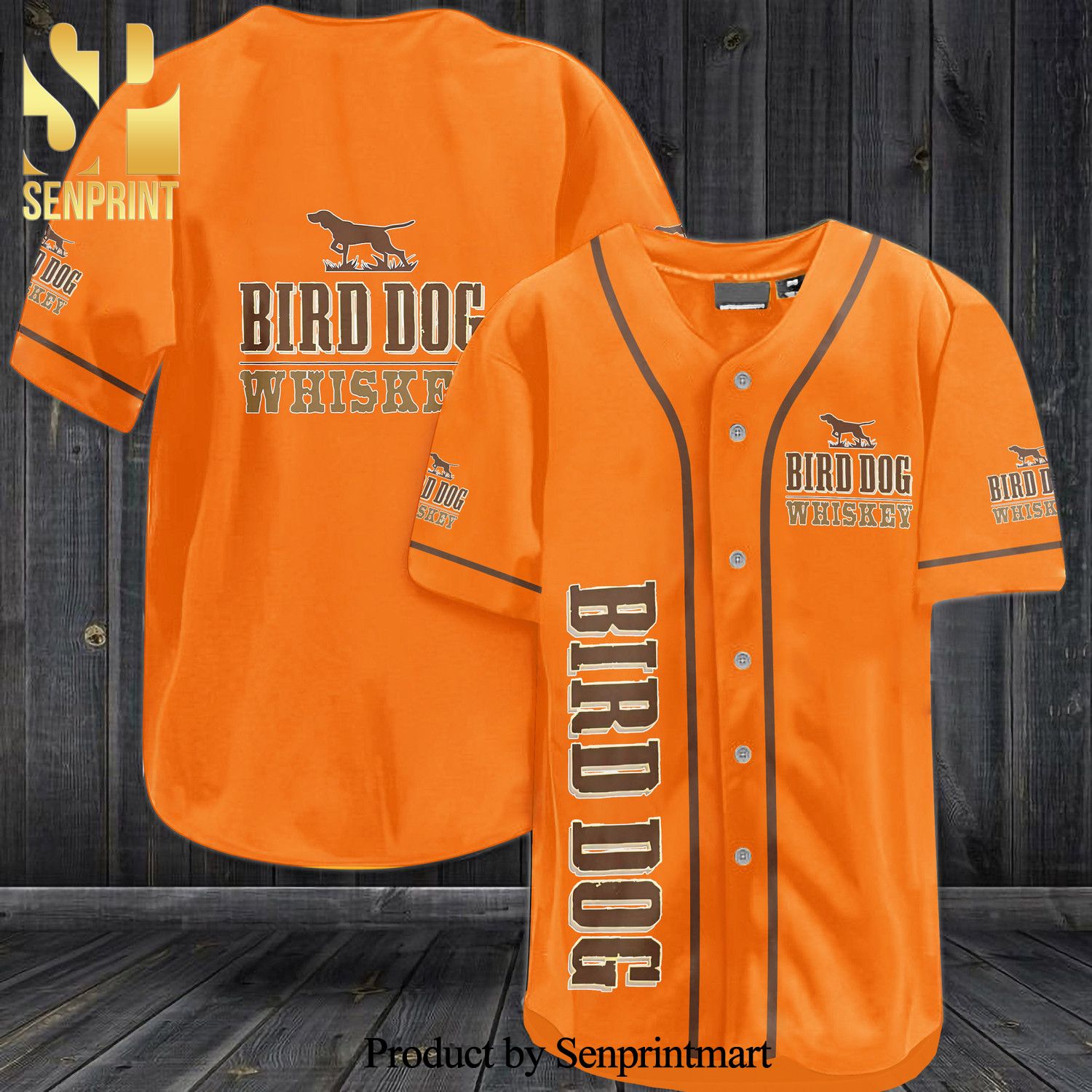 Bird Dog Whisky All Over Print Baseball Jersey – Orange