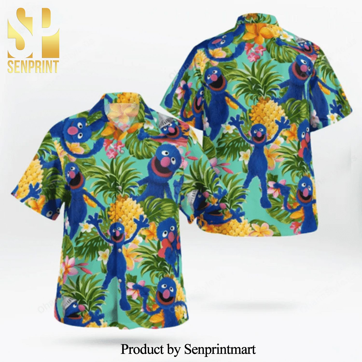 Grover Sesame Street Full Printing Hawaiian Shirt