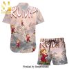 Grumpy Dwarf 50th Anniversary Glitter Disney Castle Full Printing Combo Hawaiian Shirt And Beach Shorts – Black Red