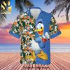 Happy Stitch Pattern Disney Cartoon Graphics Full Printing Hawaiian Shirt – Light Blue