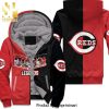 Cincinnati Reds Snoopy Lover Full Printing Unisex Fleece Hoodie