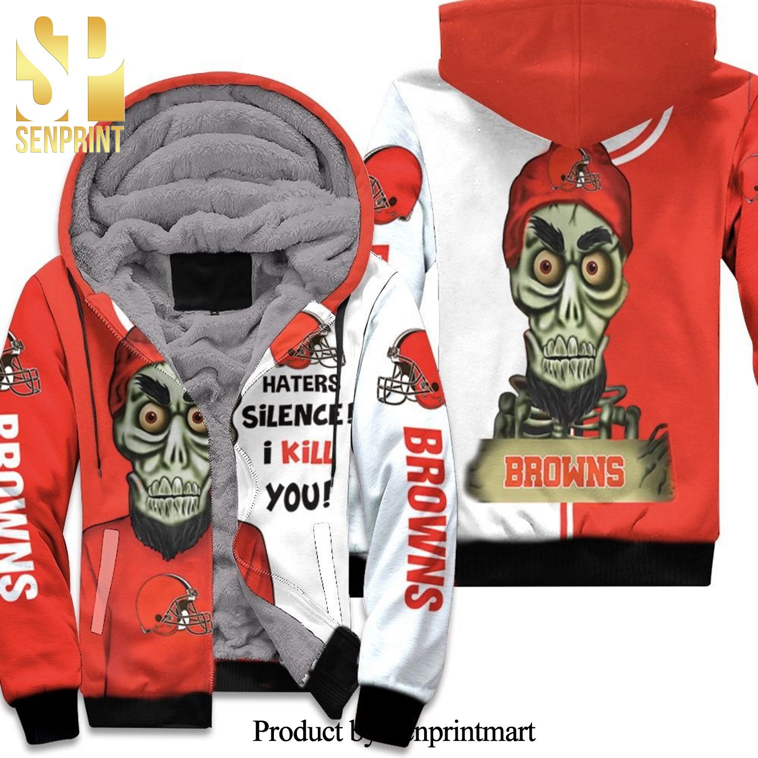 Cleveland Browns Haters I Kill You New Outfit Unisex Fleece Hoodie