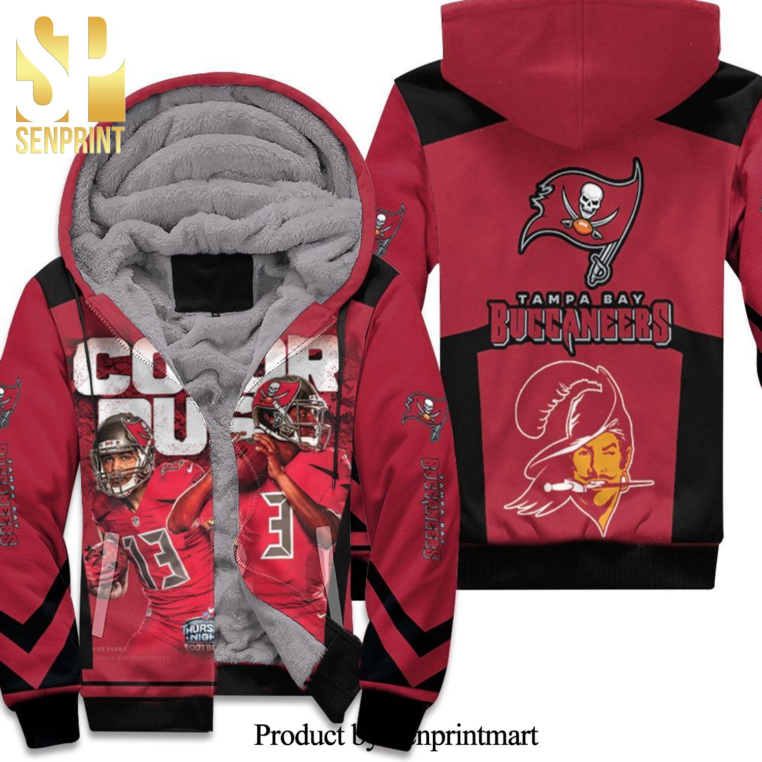 Color Us Tampa Bay Buccaneers NFC South Division Champions Super Bowl Best Combo All Over Print Unisex Fleece Hoodie